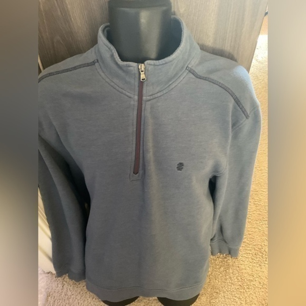 Men’s used blue size XXl 2XL Salt Water pullover quarter zip fleece jacket
